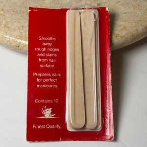 Vintage Revlon Nail Smoothers 8 Count Wooden Emery‎ Boards Manicure Prep File